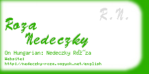 roza nedeczky business card